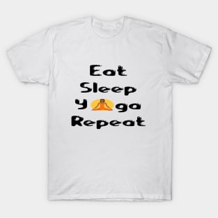 eat sleep yoga repeat T-Shirt